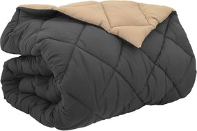 vidaXL Duvet de iarnă Antracit și Taupe 220 x 260 cm Microfibră