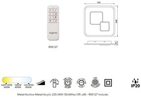 Plafoniera LED cu telecomanda QUAD