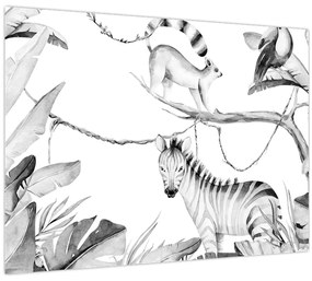 Tablou - Acuarelă Jungla (70x50 cm)
