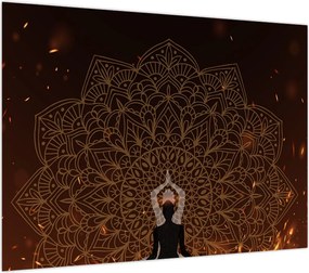 Tablou pe sticlă - Meditații (70x50 cm)