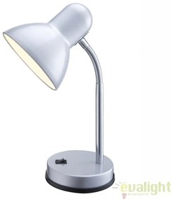 Veioza, lampa de masa Birou Basic argintiu metalizat 2487 GL