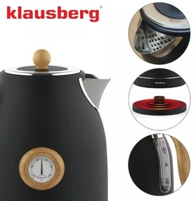 Fierbator de apa 1.7 L Klausberg KB7907 negru cu maro