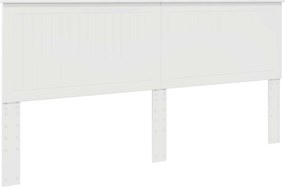 vidaXL Tăblie cap cu headboard Alb Lucios 200 cm Lemn compozit