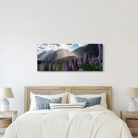 Tablou - scenariu cu flori de Lupin (120x50 cm)
