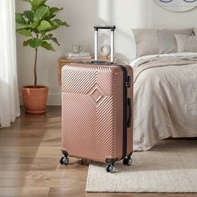 TraveLux Pro XVI set valiză rulantă aur roz