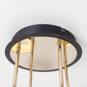 Zuma Line MX7170-8-3BGT - Lustră aplicată de tavan LARA LED/60W/230V, auriu/negru, compatibilă cu dimmer