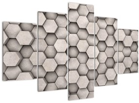 Tablou - Hexagoane design beton (150x105 cm)
