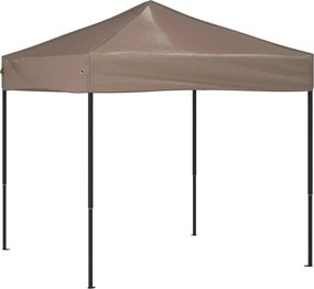 vidaXL Cort pliabil pentru petrecere, gri taupe, 2x2 m
