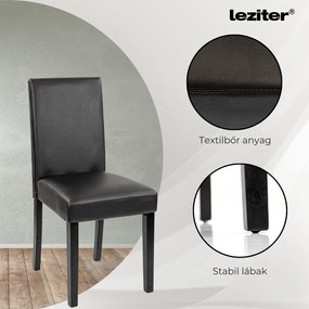 Set de masă Karin 4+1 negru-negru