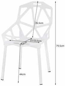 Scaun din plastic negru ESSEN