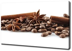 Tablou pe pânză canvas Boabe de cafea scorțișoară