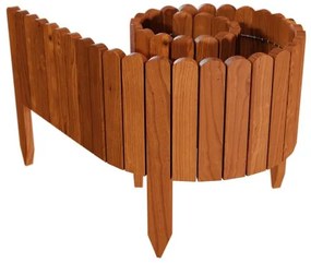 Gard de gradina decorativ din lemn, maro, 200x30 cm