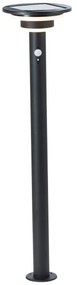 Lampă LED solară cu senzor Brilliant GARVINA LED/3W/3,7V 85 cm IP44 negru