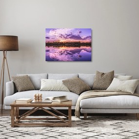 Tablou pe sticlă cu cerul violet (70x50 cm)