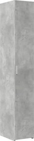 vidaXL Dulap înalt, gri beton, 30x42,5x185 cm, lemn prelucrat