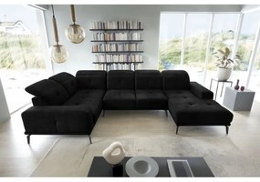 Colțar Neviro 350cm negru