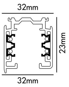Sina trifazata alba 1 metru 01990101