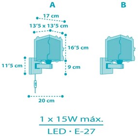 Aplică pentru copii ROCKET 1xE27/15W/230V Dalber 63359