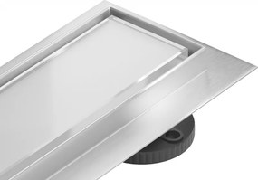 Mexen Flat MGW rigolă liniară 90 cm, sticlă albă - 1027090-15