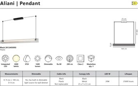 Lustra LED suspendata design liniar Aliani