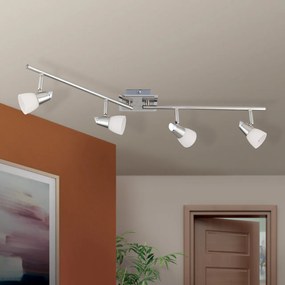 Plafoniera cu 4 spoturi directionabile Max crom satin