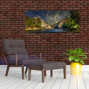 Tablou peisajului cu lac (120x50 cm)