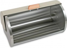 La mâna a doua: Cutie de paine Klausberg KB 7271, 39 cm, Fara amprente, Metal, Bej / argintiu