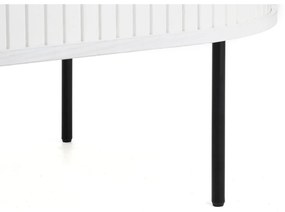 Măsuță de cafea albă cu aspect de lemn de stejar 60x120 cm Nola – Unique Furniture