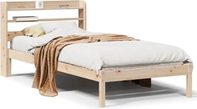 vidaXL Cadru pat fără saltea, 90x190 cm, lemn masiv de pin