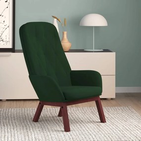 vidaXL Scaun de relaxare, verde închis, catifea