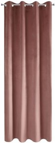 Draperii de culoare roz elegant blackout cu inele de agățat Lungime: 250 cm