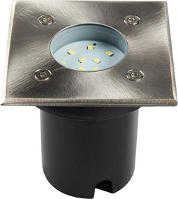 Kanlux 18192 - Lampă LED de exterior GORDO, încastrabilă și rezistentă la trafic, 1W, 230V, 9,5x9,5 cm, IP67, inox