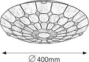 Brilagi - Plafonieră Tiffany DORAN din vitralii, 2xE27/60W/230V