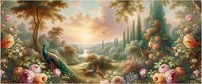 Tablou - Păuni în grădină (120x50 cm)