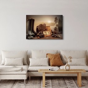 Tablou - Natura moartă, pescuit (90x60 cm)
