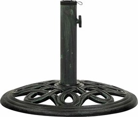 vidaXL Suport de umbrelă, verde, 40x40x32 cm, fontă