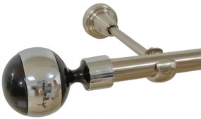 Galerie simpla fara inele kula negru 19 mm INOX (Alege marime: 140 cm)