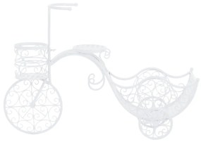Ghiveci de flori RETRO în formă de bicicletă, alb, ALENTO