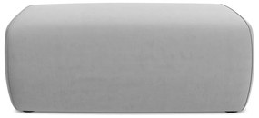 Taburet gri deschis cu tapițerie din catifea Kapua – Makamii