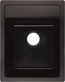 Chiuveta compozit Inter Ceramic finisaj granit negru 40x50 cm