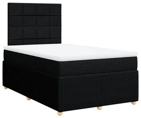 3291997 vidaXL Pat box spring cu saltea, negru, 120x190 cm, catifea