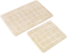 Covorașe de baie crem 2 buc. 50x80 cm Kareli – Foutastic
