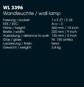 Aplica 1/2 iluminat exterior din fier forjat, design medieval WL 3396