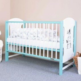 New Baby Crib Elsa Zebra, alb-mint