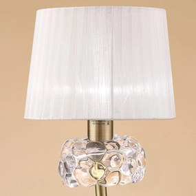 Veioza, Lampa de masa clasica LOEWE antique brass/ abajur alb