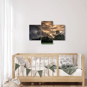 Tablou cu nori și pădure (90x60 cm)