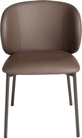 Scaun modern design italian, Piele Sintetica Maro