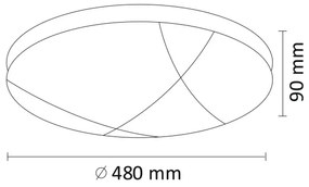 Plafonieră LED dimabilă ATLAS LED/72W/230V 3000-6500K + telecomandă
