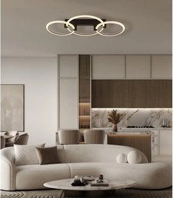 Plafoniera LED metal negru FLETCHER D2