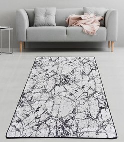 Covor pentru living/dormitor Marble Alb/Negru 140X190 cm